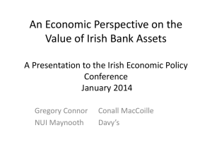 An Economic Perspective on the Value of Irish Bank Assets Conference