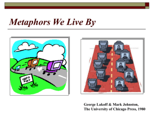 Metaphors We Live By George Lakoff &amp; Mark Johnston,