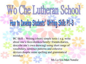 BC Skill – Writing (short) simple texts ( e.g. write