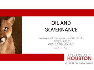 Oil and Governance –NOCs