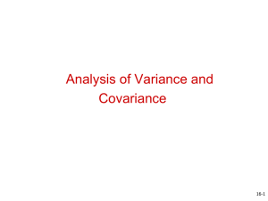 Analysis of Variance and Covariance 16-1