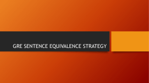 GRE Qualitative Sentence Equivalence Strategy