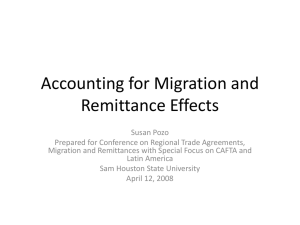 Accounting for Migration and Remittance Effects