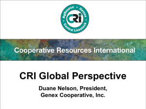 CRI Global Perspective Duane Nelson, President, Genex Cooperative, Inc.