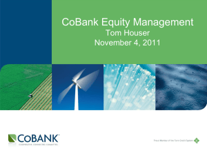 Houser.CoBank Equity Management - U of W November 2011