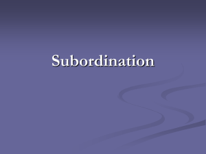 Subordination Slides
