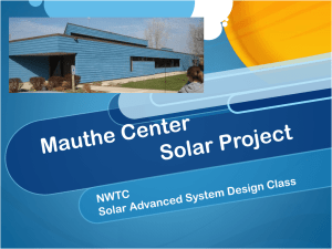 Mauthe Center Solar Project: PowerPoint