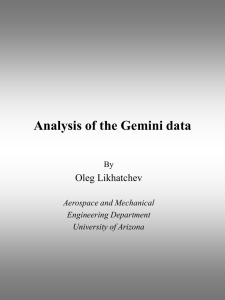 Analysis of the Gemini data