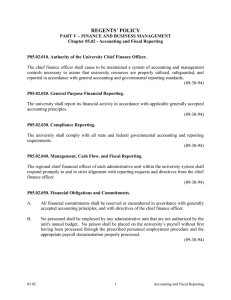 Regents Policy 05-02 Accounting and Fiscal Reporting updated