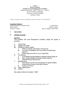 Facilities Land Management Committee Agenda