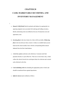 20. Cash, Marketable Securities, and Inventory Management