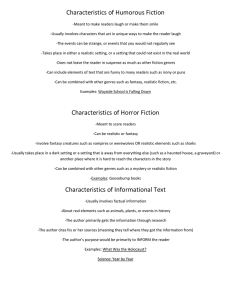 Characteristics of Humorous Fiction