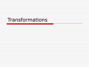 Lesson 4 - Transformations