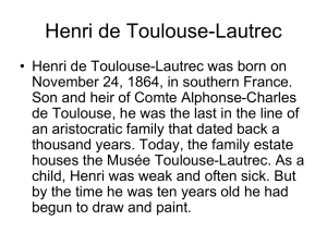 Toulouse Lautrec Post Impressionism