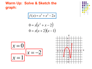 Lesson 4 - More on Graphing Polynomials and Finding Real Zeros