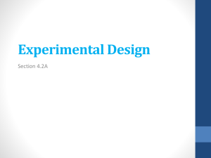 Day 5 - Experimental Design