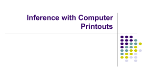 Lesson 5 - Inference using Computer Printouts