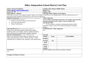 Dilley Independent School District Unit Plan