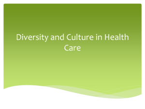 Diversity and Culture in Health Care