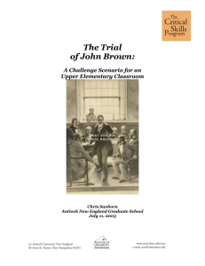 The trial of John Brown