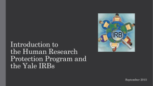 Introduction to Yale IRBs