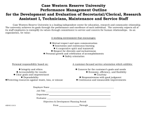 Secretarial/Clerical, Research Assistant I, Technicians, Maintenance and Service Staff