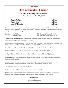 Cardinal Classic  Cross Country Invitational 28th Annual
