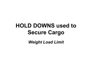 Hold Downs Used to Secure Cargo (PPT file)