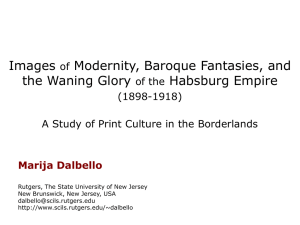 Images Modernity, Baroque Fantasies, and the Waning Glory Habsburg Empire