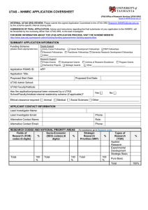 UTAS NHMRC Application Coversheet (37.1 KB)