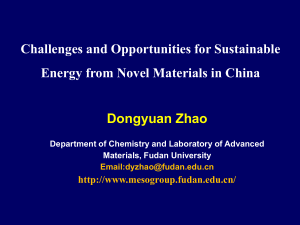 Sustainable Energy from Novel Materials  D. Zhao.ppt