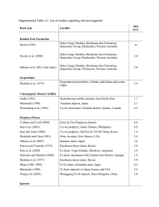 Supplemental Table A1. List of studies reporting silician magnetite.