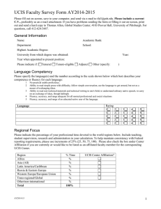 UCIS Faculty Survey Form AY2014-2015