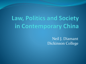 Law, Politics and Society in China
