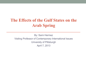 The Effects of the Gulf States on the Arab Spring