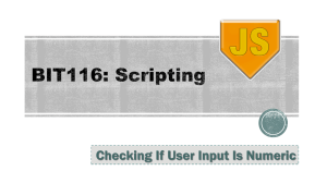 Lecture Slides: Checking Whether User Input Is A Number