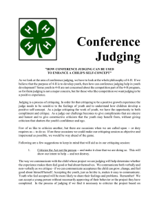 Conference Judging