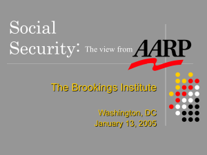 Social Security: The View from AARP (presentation by John Rother)