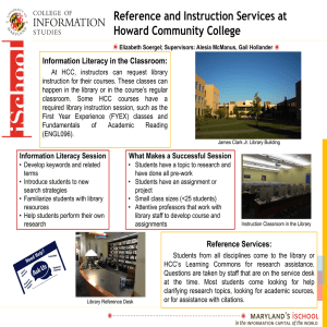 Reference and Instruction Services at Howard Community College