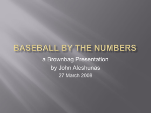a Brownbag Presentation by John Aleshunas 27 March 2008