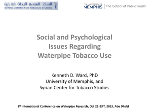 Social and Psychological Issues Regarding Waterpipe Tobacco Use