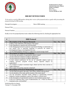IRB Reviewer Form