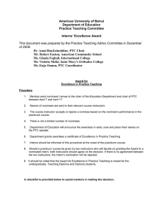   Practice Teaching Award Document