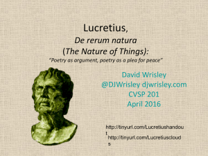 Lucretius , The Nature of Things): De rerum natura