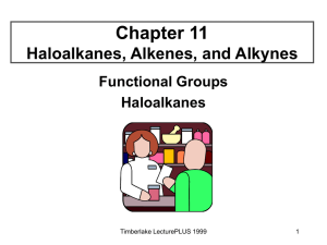 Haloalkanes and functional groups