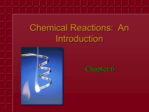Intro to chemical rxns