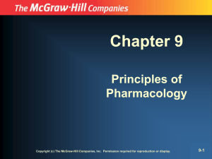 Chapter 9 Principles of Pharmacology 9-1