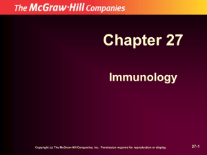 Chapter 27 Immunology 27-1