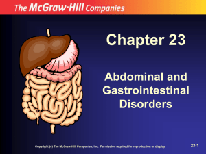 Chapter 23 Abdominal and Gastrointestinal Disorders