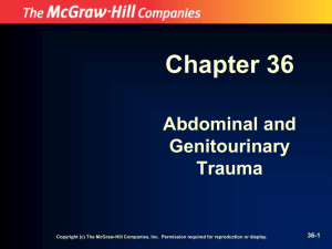 Chapter 36 Abdominal and Genitourinary Trauma